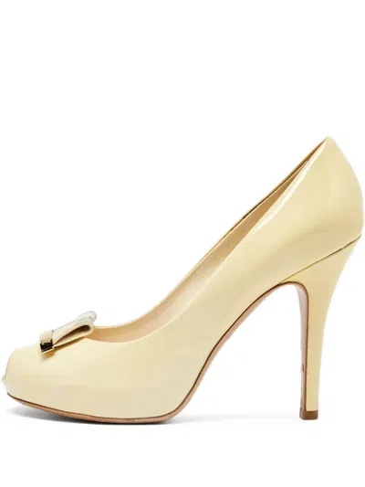 Pre-owned Louis Vuitton 110mm Peep-toe Patent Pumps