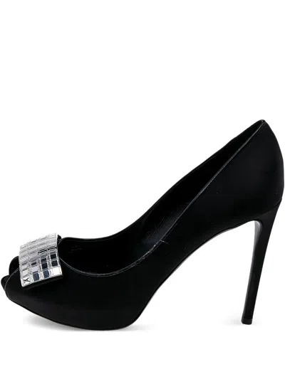 Pre-owned Louis Vuitton 110mm Satin Pumps