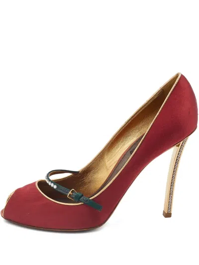 Pre-owned Louis Vuitton 110mm Satin Pumps