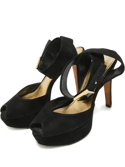 Pre-owned Louis Vuitton 120mm Suede Platform Pumps