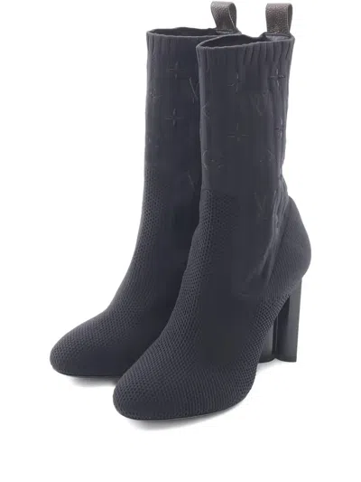 Pre-owned Louis Vuitton 125mm Silhouette Line Boots In Black