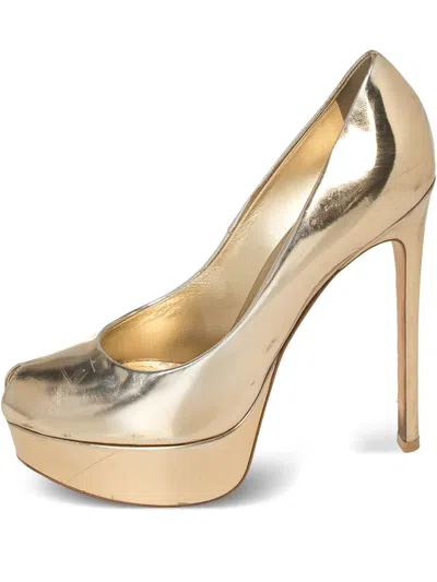 Pre-owned Louis Vuitton 140mm Metallic-finish Pumps