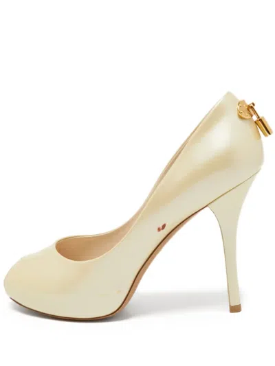 Pre-owned Louis Vuitton 140mm Oh Really! Pumps In White