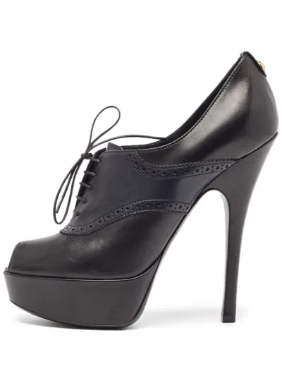 Pre-owned Louis Vuitton 150mm Peep-toe Platform Boots