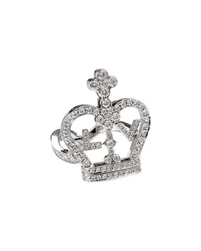 Louis Vuitton 18k 1.20 Ct. Tw. Diamond Cocktail Ring (authentic Pre-loved) In Silver