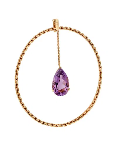Louis Vuitton 18k 6.00 Ct. Tw. Amethyst Pendant (authentic Pre-loved) In Gold