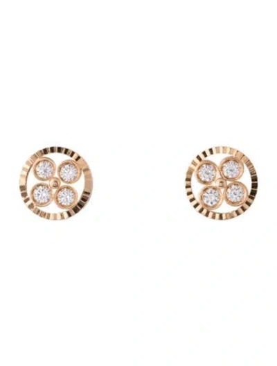 Pre-owned Louis Vuitton 18k Blossom Bb Diamond Stud Earrings In Multi