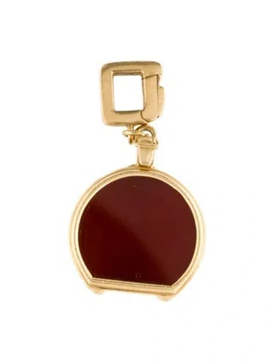 Pre-owned Louis Vuitton 18k Carnelian Hat Box Charm, 1.5" In Multi