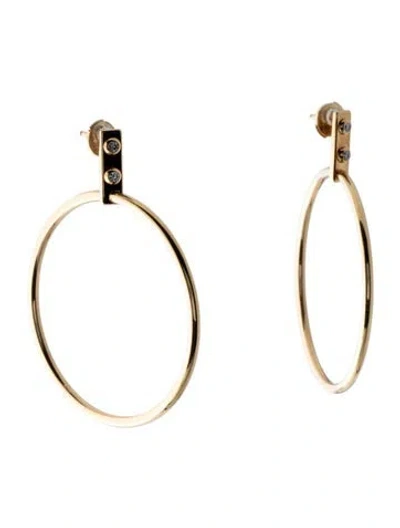 Pre-owned Louis Vuitton 18k Diamond Creoles Coeurs Hoop Earrings In Multi