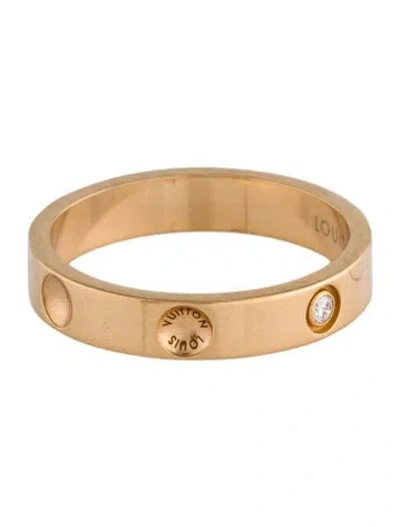 Pre-owned Louis Vuitton 18k Diamond Empreinte Band Ring In Multi