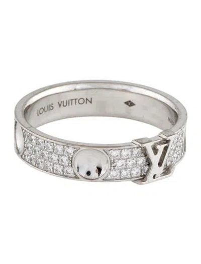 Pre-owned Louis Vuitton 18k Diamond Empreinte Medium Ring In Multi