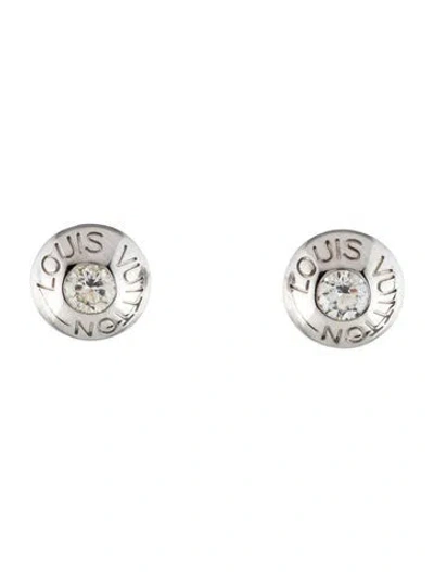 Pre-owned Louis Vuitton 18k Diamond Emprise Stud Earrings In Multi