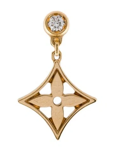 Pre-owned Louis Vuitton 18k Diamond Idylle Blossom Single Drop Earring In Multi