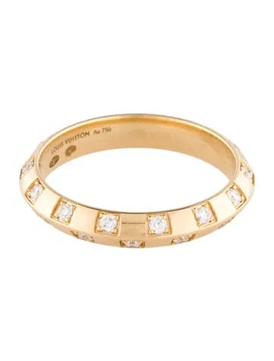 Pre-owned Louis Vuitton 18k Diamond Le Damier De  Ring In Multi