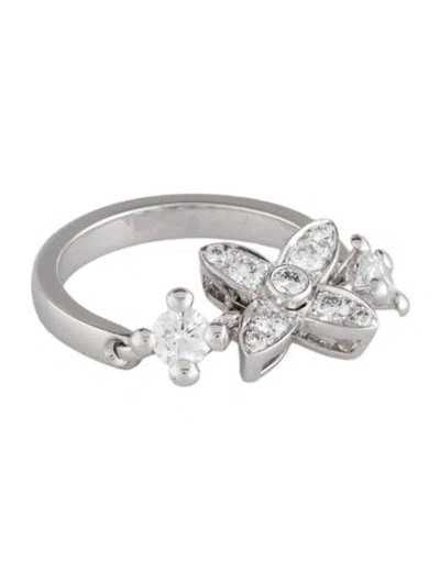 Pre-owned Louis Vuitton 18k Diamond Star Blossom Ring In Multi