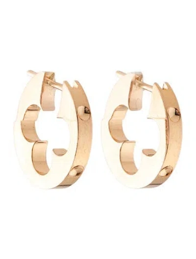 Pre-owned Louis Vuitton 18k Empreinte Hoop Earrings In Multicolor