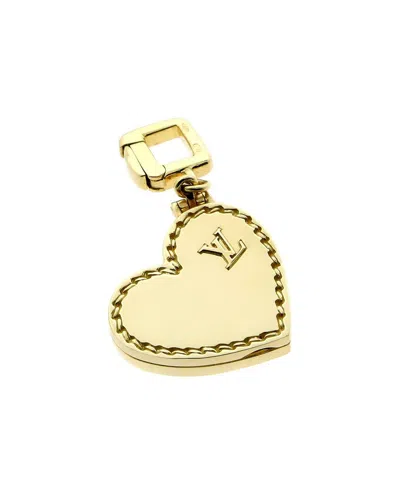 Louis Vuitton 18k Heart Locket Pendant (authentic Pre-loved) In Gold