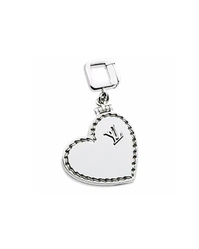 Louis Vuitton 18k Heart Locket Pendant (authentic Pre-loved) In Silver