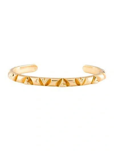Pre-owned Louis Vuitton 18k Lv Volt Cuff, 7" In Multi