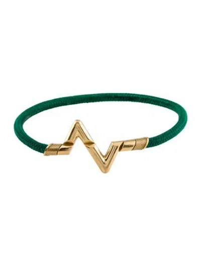 Pre-owned Louis Vuitton 18k Lv Volt Upside Down Play Small Bracelet, 6.5" In Multi