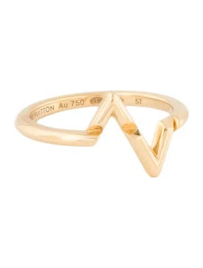 Pre-owned Louis Vuitton 18k Lv Volt Upside Down Ring In Multi
