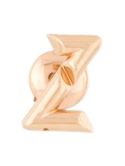 Pre-owned Louis Vuitton 18k Lv Volt Upside Down Stud Earring In Multi