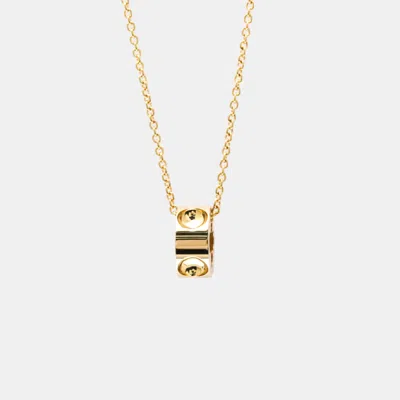 Pre-owned Louis Vuitton 18k Pink Gold Empreinte No Stone Necklace