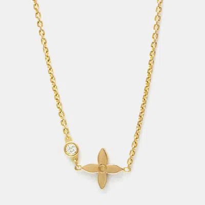 Pre-owned Louis Vuitton Monogram Idylle Pink Gold 18k Diamond Pendant Necklace