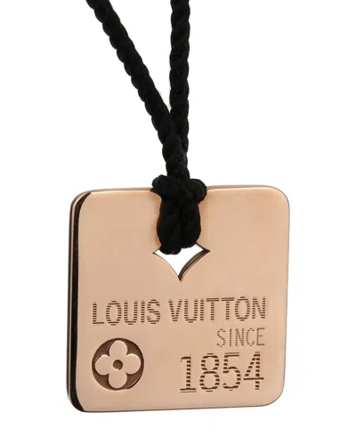 Louis Vuitton 18k Rose Gold Necklace (authentic Pre-loved) In Black