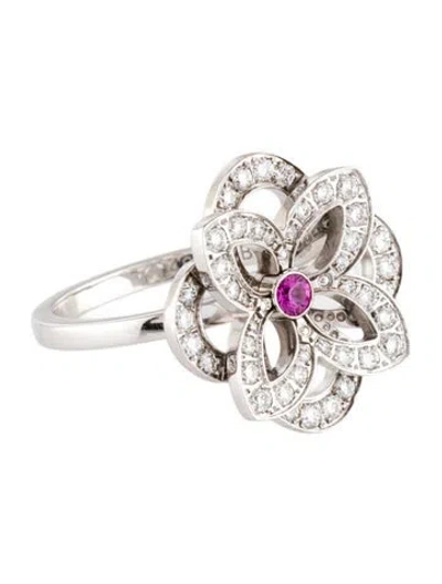 Pre-owned Louis Vuitton 18k Ruby & Diamond Cocktail Ring In Multi