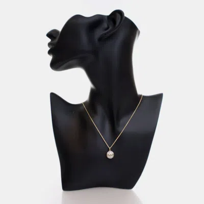 Pre-owned Louis Vuitton 18k Yellow Gold Diamond Blossom Pendant Chain Necklace
