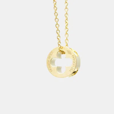 Pre-owned Louis Vuitton 18k Yellow Gold Empreinte Pendant Necklace