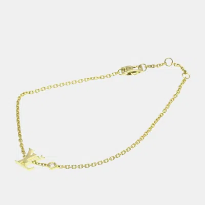 Pre-owned Louis Vuitton 18k Yellow Gold Idylle Blossom Charm Diamond Bracelet Carat/0.03