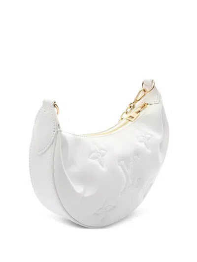 Pre-owned Louis Vuitton 1910s Over The Moon Bubblegram Leather Handbag In White