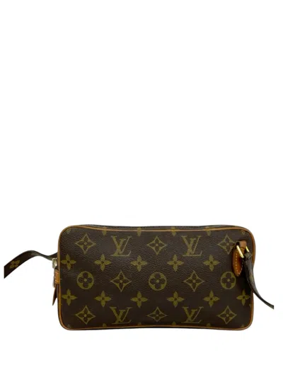 Pre-owned Louis Vuitton 1980-2010 Monogram Pochette Marly Bandouliere Crossbody Bag In Brown