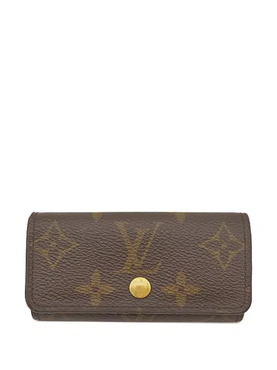 Pre-owned Louis Vuitton 1980-2026 Monogram Multicles 4 Key Holder In Brown