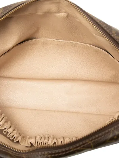 Pre-owned Louis Vuitton 1982 Monogram Trousse Toilette 28 Clutch Bag In Brown