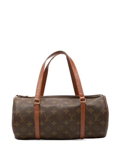 Pre-owned Louis Vuitton 1983 Monogram Papillon 30 Handbag In Brown