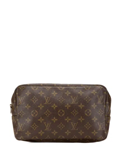 Pre-owned Louis Vuitton 1983 Monogram Trousse Toilette 28 Clutch Bag