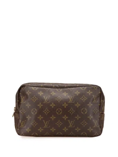 Pre-owned Louis Vuitton 1983 Monogram Trousse Toilette 28 Clutch Bag