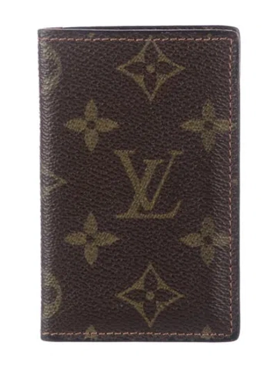 Pre-owned Louis Vuitton 1984 Lv Monogram Bifold Wallet In Brown