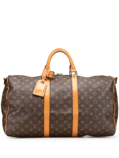 Pre-owned Louis Vuitton 1984 Monogram Keepall Bandouliere 50 Travel Bag