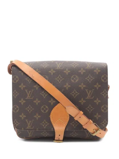 Pre-owned Louis Vuitton 1985 Cartesier Gm Monogram Shoulder Bag In Brown