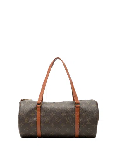 Pre-owned Louis Vuitton 1986 Monogram Papillon 30 Handbag In Brown