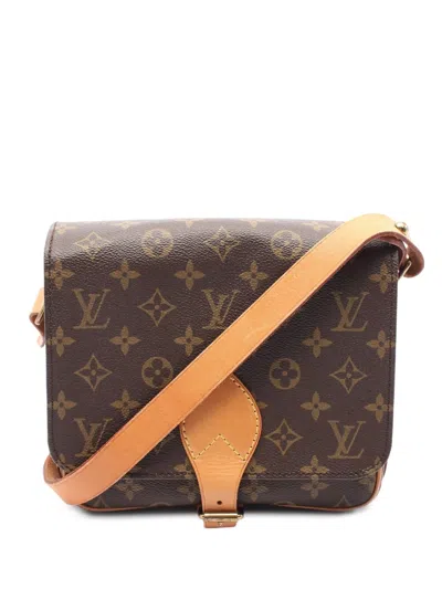 Pre-owned Louis Vuitton 1987 Cartouchiere Mm Shoulder Bag In Brown