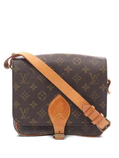 Pre-owned Louis Vuitton 1987 Cartouchiere Mm Shoulder Bag In Brown