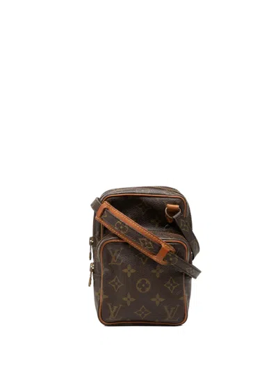 Pre-owned Louis Vuitton 1987 Monogram Mini Amazone Crossbody Bag In Brown