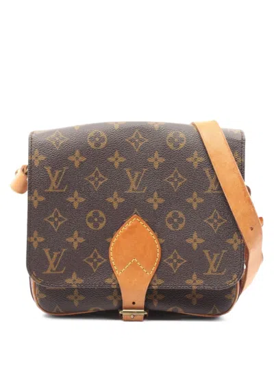 Pre-owned Louis Vuitton 1988 Cartesier Mm Shoulder Bag In Brown