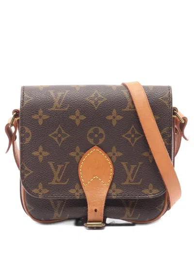 Pre-owned Louis Vuitton 1988 Cartesier Pm Shoulder Bag In Brown