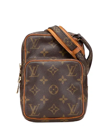 Pre-owned Louis Vuitton 1988 Monogram Mini Amazone Crossbody Bag In Brown